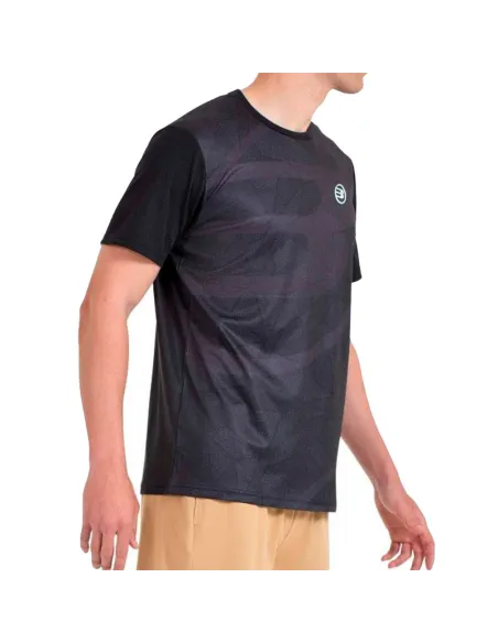 Maglietta nera Bullpadel Castil | Abbigliamento da padel da uomo