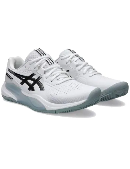Tênis Asics Gel Challenger 15 Clay Branco e Cinza | Sapatos de pade...