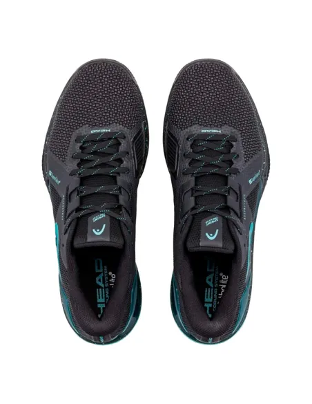 Head Sprint Pro 4.0 SF Clay Shoes Black Turquoise | Padel Sneakers