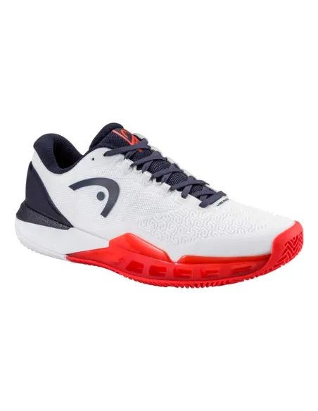 Tênis Head Revolt Pro 5.0 Clay Branco Azul Marinho | Padel Tênis