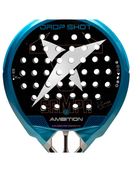 Raquete de Padel Drop Shot Lucas Campagnolo Explorer Pro Comfort 2....