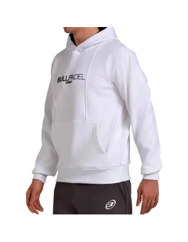 Felpa bianca Bullpadel Acube | Abbigliamento da padel da uomo