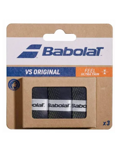 Babolat VS Original Overgrips Black Yellow 3 Units | Overgrips Over...