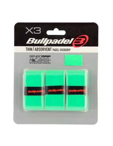 Surgrips Blister Bullpadel 3 GB1705 Senso Vert perforé | Surgrips