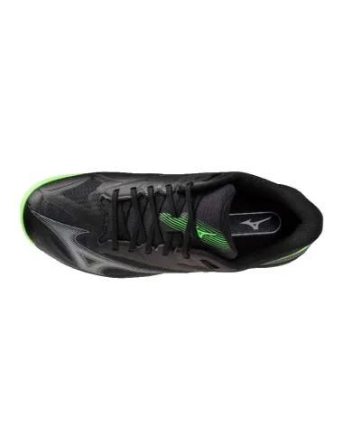 Chaussures de padel Mizuno Wave Exceed Court noires et vertes | Cha...