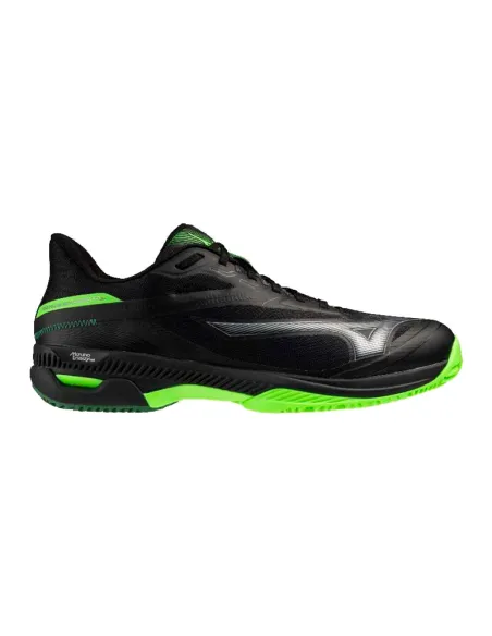 Chaussures de padel Mizuno Wave Exceed Court noires et vertes | Cha...