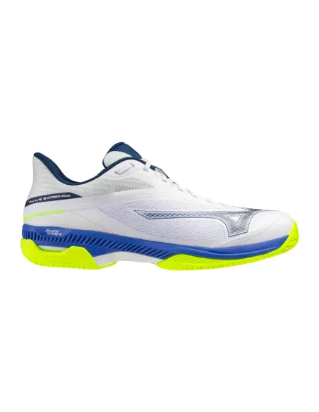 Tênis Mizuno Wave Exceed Court Clay Branco e Azul | Sapatos de pade...