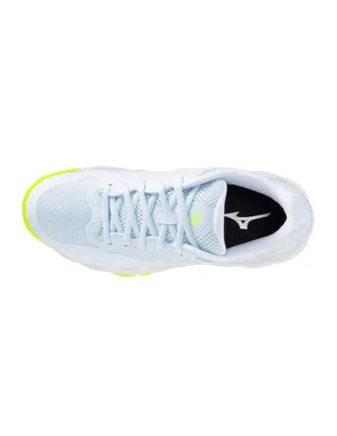 Tênis Mizuno Wave Enforce Court Clay Azul Fluorescente Claro Femini...