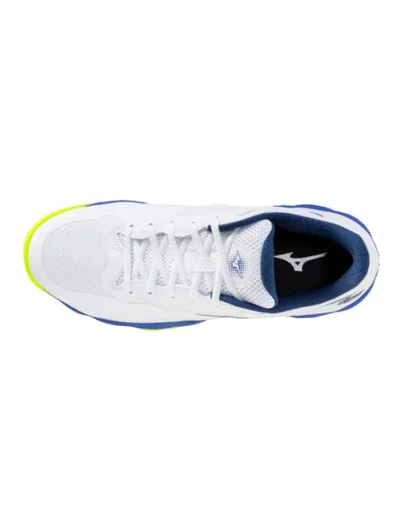 Scarpe Mizuno Wave Enforce Court Clay bianche e blu | Scarpe da pad...
