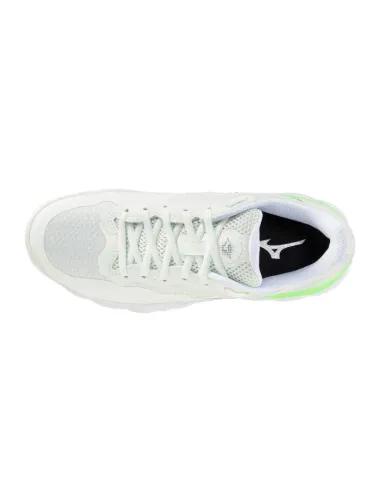 Chaussures de padel Mizuno Wave Enforce Court blanches fluo pour fe...