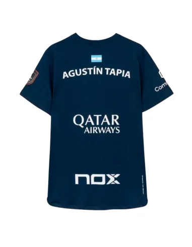 Nox Agustin Tapia Sponsoren-T-Shirt AT10 Dunkelblau 2026 | Padel-Be...