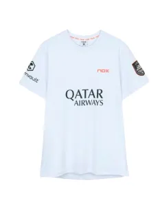 Nox Agustin Tapia Sponsoren-T-Shirt AT10 Weiß 2026 | Padel-Bekleidu...