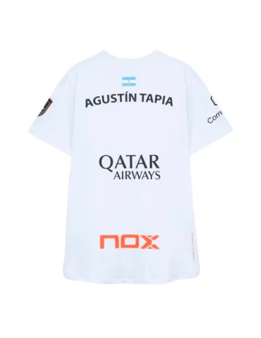 Nox Agustin Tapia Sponsoren-T-Shirt AT10 Weiß 2026 | Padel-Bekleidu...