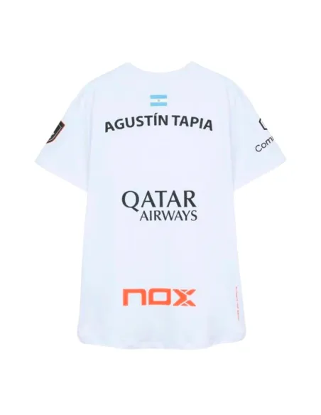 T-shirt sponsorisé par Nox Agustin Tapia AT10 Blanc 2026 | Vêtement...