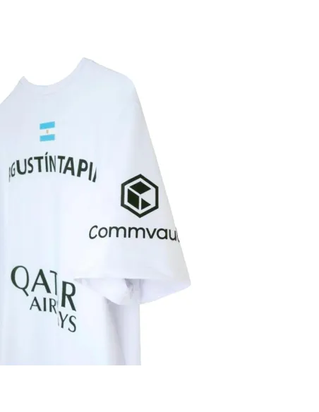 Nox Agustin Tapia Sponsoren-T-Shirt AT10 Weiß 2026 | Padel-Bekleidu...