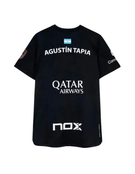 T-shirt noir AT10 2026 de Nox Agustin Tapia | Vêtements de padel po...