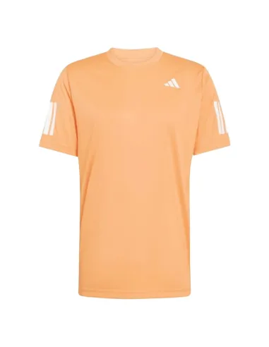 Camiseta Adidas Club 3 Stripes Naranja