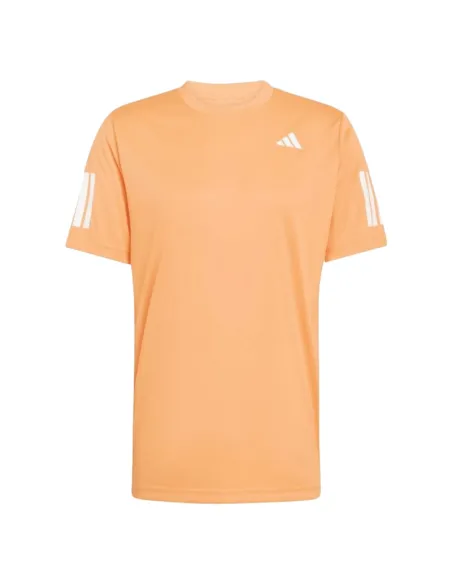 Maillot orange Adidas Club 3 bandes | Vêtements de padel pour hommes