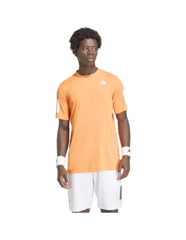 Adidas Club 3-Streifen Orange Trikot | Padel-Bekleidung für Herren