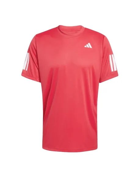 T-shirt Adidas Club 3 Stripes Ruby | vestiti da pagaia