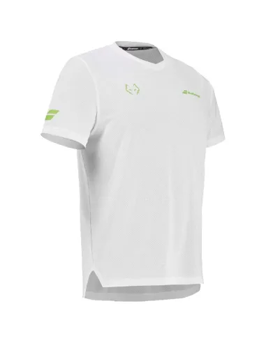 Camiseta branca de gola redonda Babolat Juan Lebron | roupas de remo
