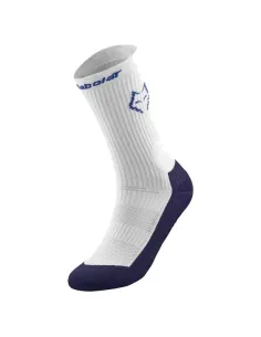 Babolat Juan Lebron Mid Calf Socks White Blue 1 Pair | Socks