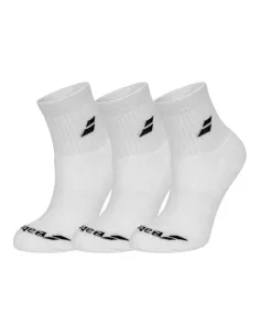 Calzini Babolat a tre quarti, bianchi, 3 paia | Calzini