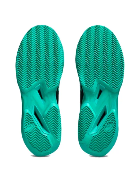 Zapatillas de Pádel de Pádel Asics Solution Speed FF 4 Clay Negro Verde