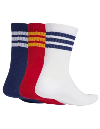 Adidas Essentials gepolsterte Crew-Socken Blau Rot Weiß 3 Paar | So...