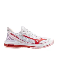 Mizuno Wave Exceed Tour 7 Clay White Red Damenschuhe | Padel-Schuhe