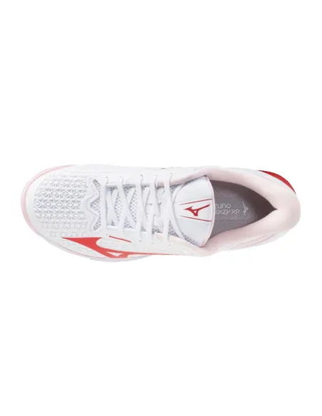 Mizuno Wave Exceed Tour 7 Clay White Red Women's Shoes | Padel Snea...