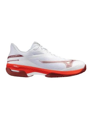 Mizuno Wave Exceed Court Clay Weiß Rot Schuhe | Padel-Schuhe