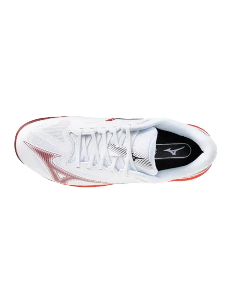 Tênis Mizuno Wave Exceed Court Clay Branco e Vermelho | Padel Tênis