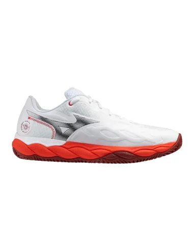Zapatillas Mizuno Wave Enforce Court Clay Blanco Rojo | Padel-Schuhe
