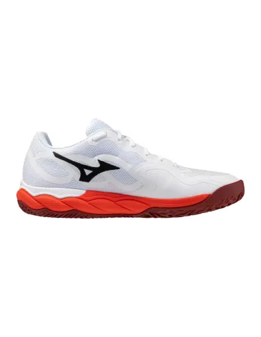 Zapatillas Mizuno Wave Enforce Court Clay Blanco Rojo | Padel-Schuhe