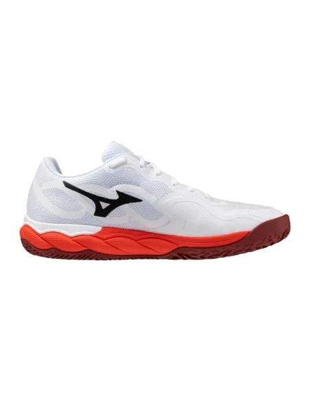 Zapatillas Mizuno Wave Enforce Court Clay Blanco Rojo | Padel-Schuhe
