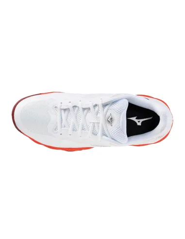 Mizuno Wave Enforce Court Clay White Red Schuhe | Padel-Schuhe