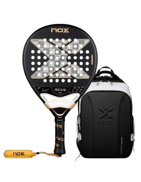 Conjunto de padel Nox AT10 Genius em alumínio 18K + Mochila de luxo...