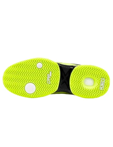 Sapatos de padel Munich Padx 62, amarelo fluorescente e branco. | S...