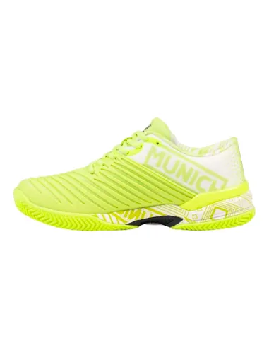 Munich Padx 62 Padel Shoes Fluorescent Yellow White | Munich padel ...