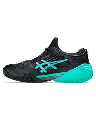 Asics Court FF 3 Clay Schuhe Schwarz Türkis | Asics Padelschuhe