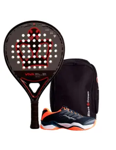 Padel Pack Black Crown Viva + Backpack and Shoes | Padel Packs