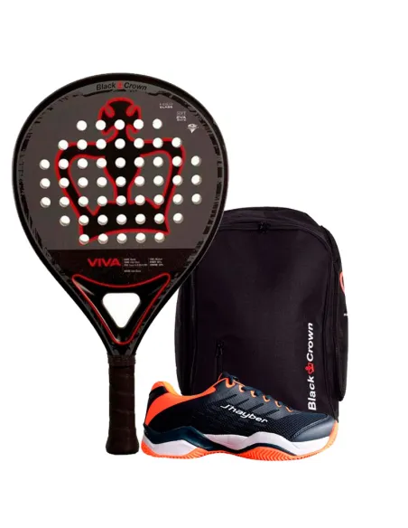 Pack Padel Black Crown Viva + Sac à dos et chaussures | Packs Padel