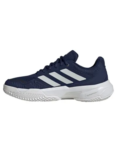 Tênis Adidas CourtJam Control 3 para Saibro Azul Escuro e Branco | ...