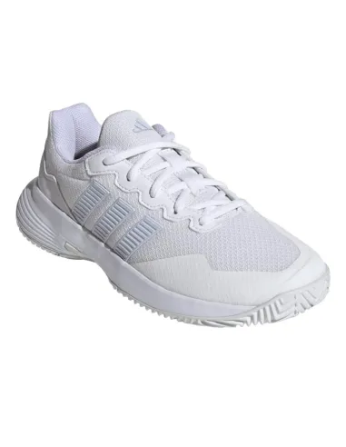 Adidas GameCourt 2 Damen-Sneaker, weiß/hellblau | Adidas Padelschuhe