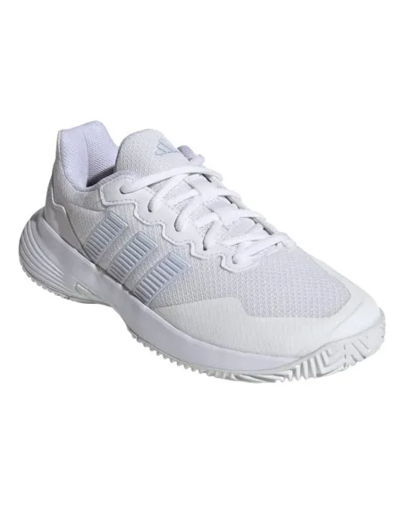Tênis Adidas GameCourt 2 Feminino Branco e Azul Claro | Tênis de pa...