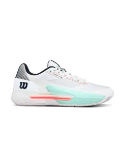 Wilson Rush Tour 5 Clay Padelschuhe Weiß Aqua Koralle | Wilson Pade...