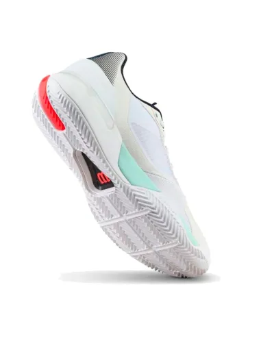 Wilson Rush Tour 5 Clay Padelschuhe Weiß Aqua Koralle | Wilson Pade...