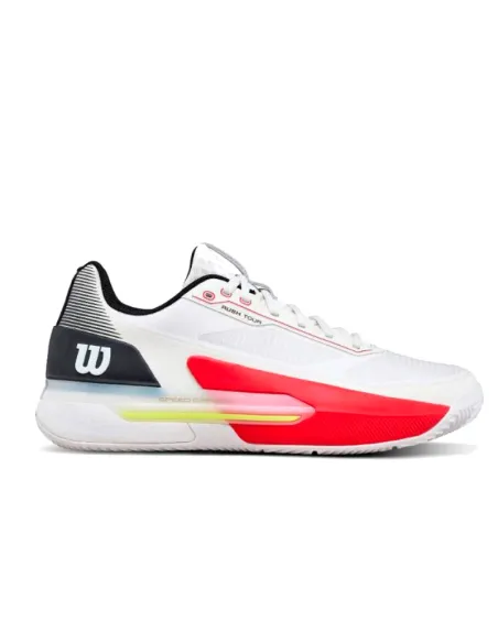 Sapatos de Padel Wilson Rush Tour 5 para Saibro - Branco, Preto e V...