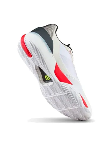 Wilson Rush Tour 5 Clay Padel Shoes White Black Red | Wilson padel ...
